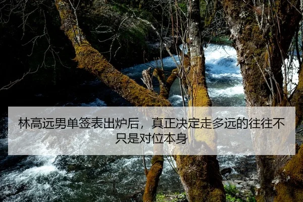 林高远男单签表出炉后，真正决定走多远的往往不只是对位本身